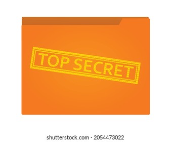 Top secret folder. vector illustration