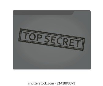 Top secret folder. vector illustration