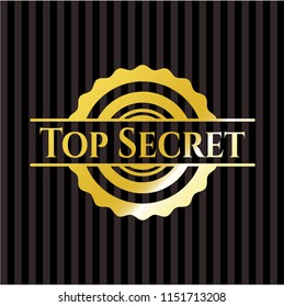 Top Secret golden emblem or badge