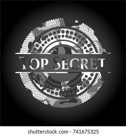 Top Secret grey camouflage emblem