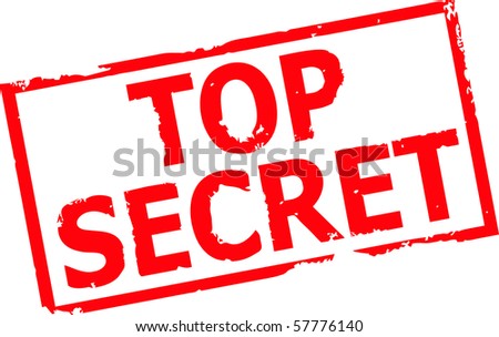 top secret grunge rubber stamp vector illustration