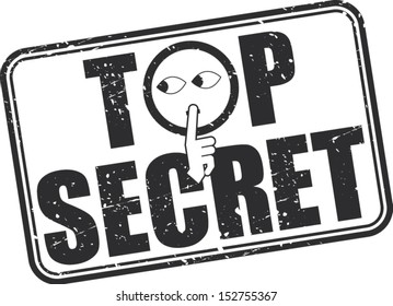 Top secret grunge stamp