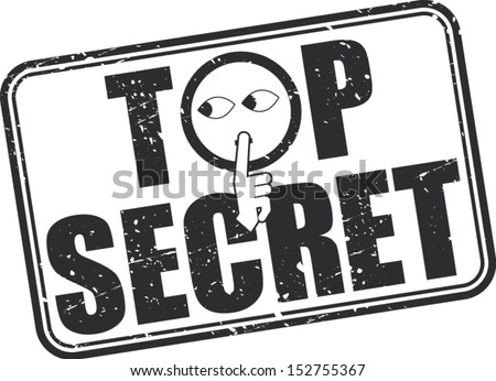 Top secret grunge stamp