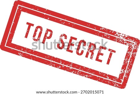 Top secret grunge stamp vector graphic for confidential document access