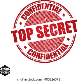 Top secret grunge stamp.Vector