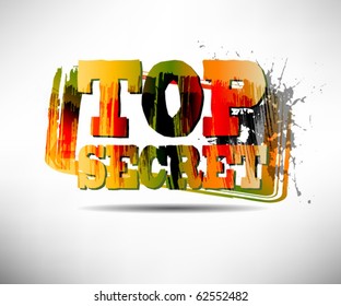 TOP SECRET Grunge Text