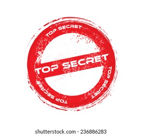 top secret grunge vector stamp