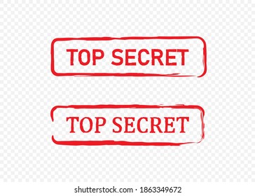 Top secret icon. Confidential stamp symbol. Grunge document sticker i vector flat style.
