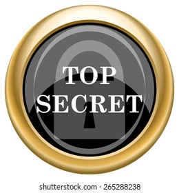 Top secret icon. Internet button on white  background. EPS10 Vector. 