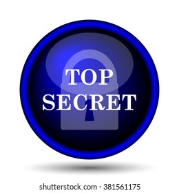 Top secret icon. Internet button on white background. EPS10 vector