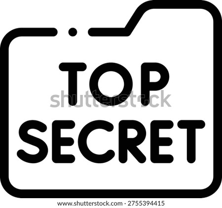 top secret icon. Thin Linear Style Design Isolated On White Background