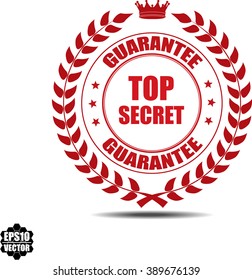 Top secret, Label, Sticker or Icon Isolated on White Background.Vector