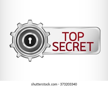 Top secret metal key locker isolated on grey background, Eps10, vector illustration.