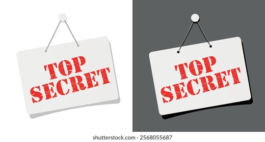 Top secret on door sign