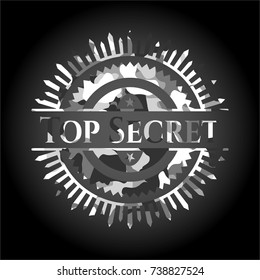 Top Secret on grey camouflaged texture