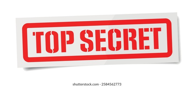 Top secret on paper label