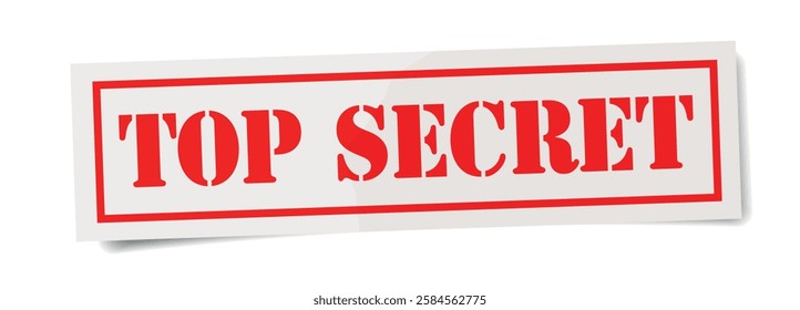 Top secret on paper label