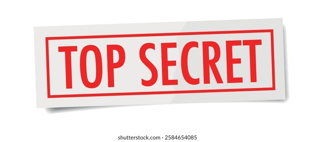 Top secret on paper label