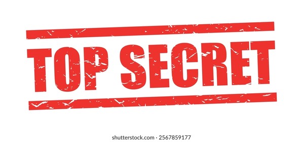 Top secret on red rubber stamp