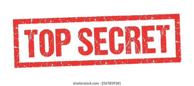 Top secret on red rubber stamp