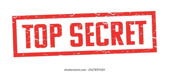 Top secret on red rubber stamp