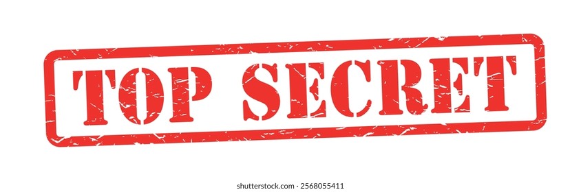 Top secret on red rubber stamp