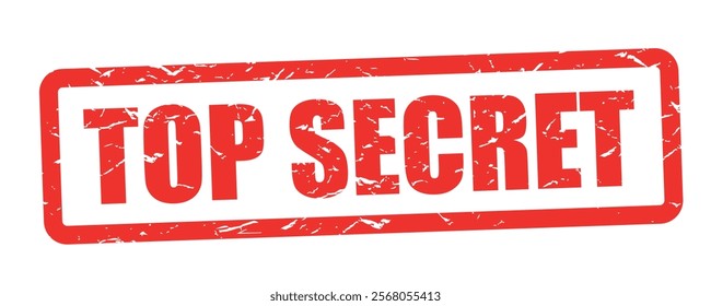 Top secret on red rubber stamp