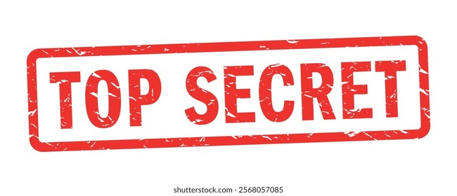 Top secret on red rubber stamp