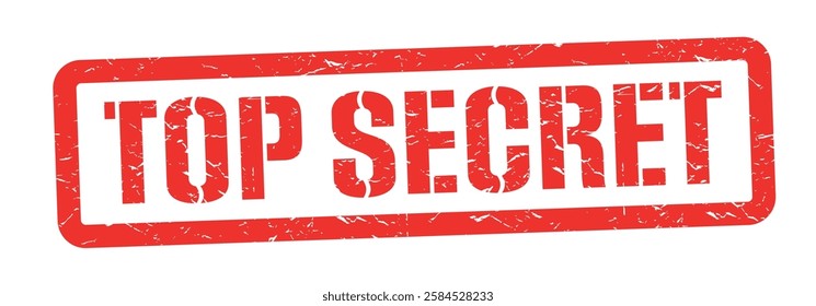 Top secret on red stamp