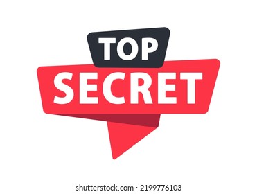 Top Secret - Paper Speech Bubble. Vector Stock Illustration