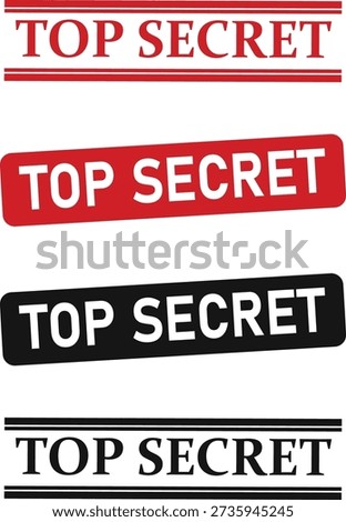 Top secret red stamp  set square grunge red top secret stamp