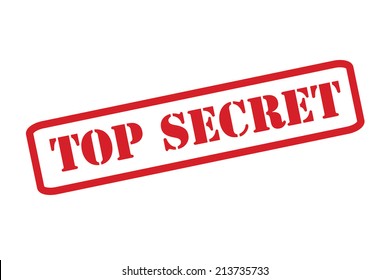 'TOP SECRET' Red Stamp vector over a white background.