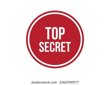 top secret red vector banner illustration isolated on white background