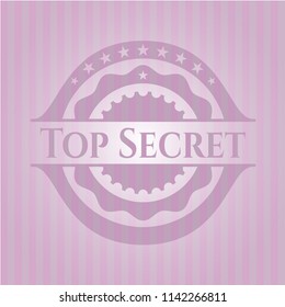 Top Secret retro pink emblem
