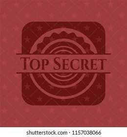 Top Secret retro red emblem