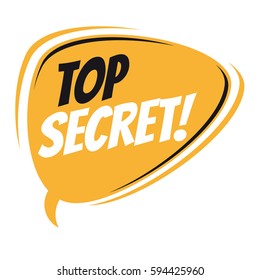 top secret retro speech balloon