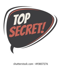 top secret retro speech bubble