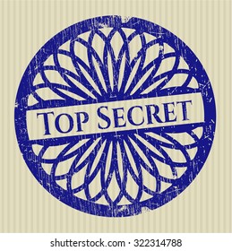 Top Secret Gummi Grunge Textur Stempel