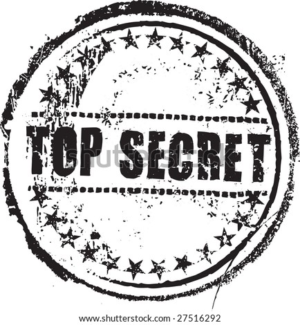 Top secret rubber stamp 