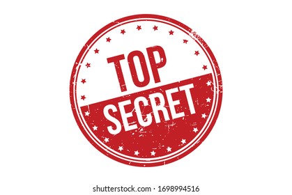 Top Secret Rubber Stamp. Red Top Secret Rubber Grunge Stamp Seal Vector Illustration - Vector