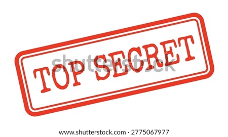 Top secret security clearance stamp collection in a flat square format, including restricted, classified, password, privacy, and confidential information.