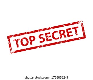 top secret sign sticker. Stamp vector texture