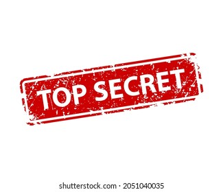 top secret sign sticker. Stamp vector texture