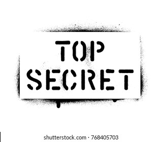 ''Top Secret'' Spray Paint Graffiti Stencil.