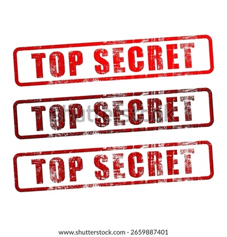 Top secret stamp design set 