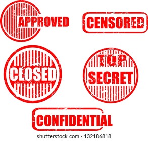 Top secret, stamp icon vector