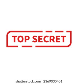 Top Secret Stamp In Orange Line Rectangle Shape
