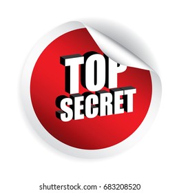 Top secret stickers.vector