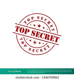Top Secret Vector Banner Stamp Template Illustration Design. Vector EPS 10.