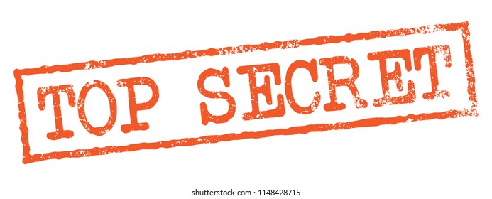 Top Secret. Vector Rubber Stamp.